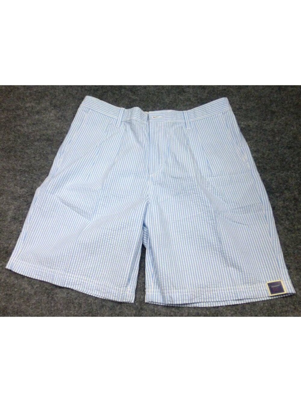 Saddlebred Mens Blue Sky Striped‎ Pleated Shorts 34W Above The Knee NWT